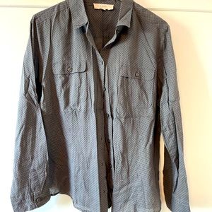 Gray Ann Taylor cotton button down.